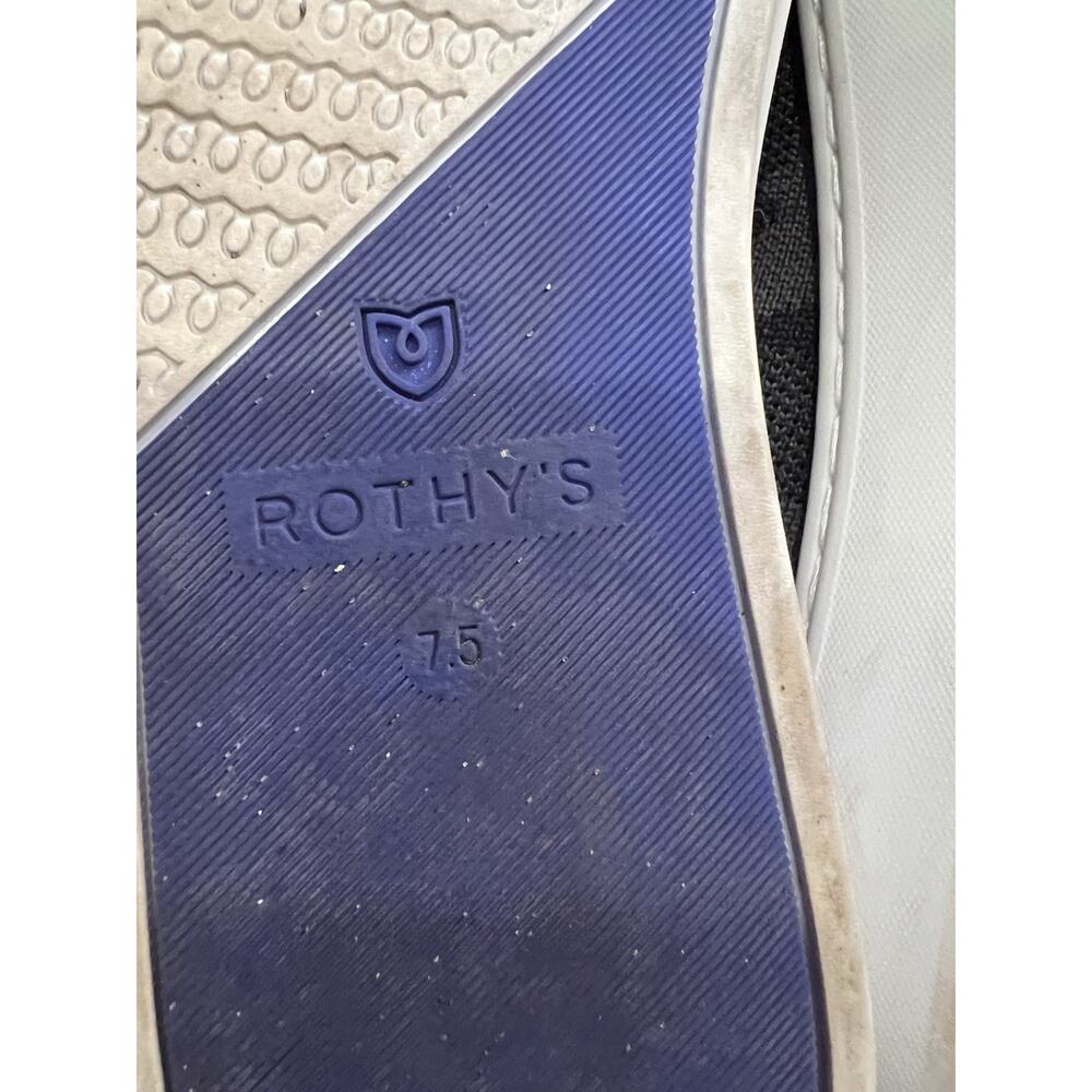 Rothy's The Original Slip On Sneakers Shoes Gray Camo Grey Knit Womens Size 7.5 - Picture 7 of 8